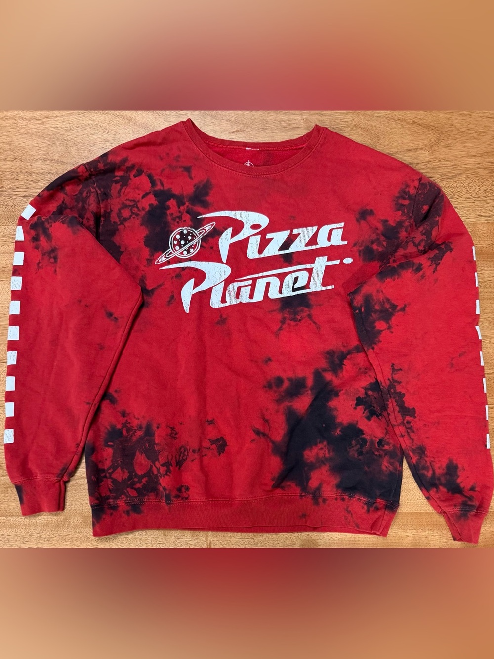 Disney Parks - Pizza Planet (Toy Story) Tie-Dye Crewneck Sweatshirt, Size Medium